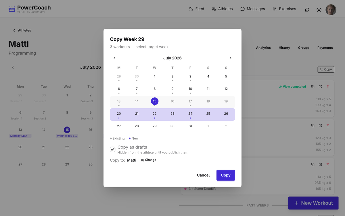 Copy a week
