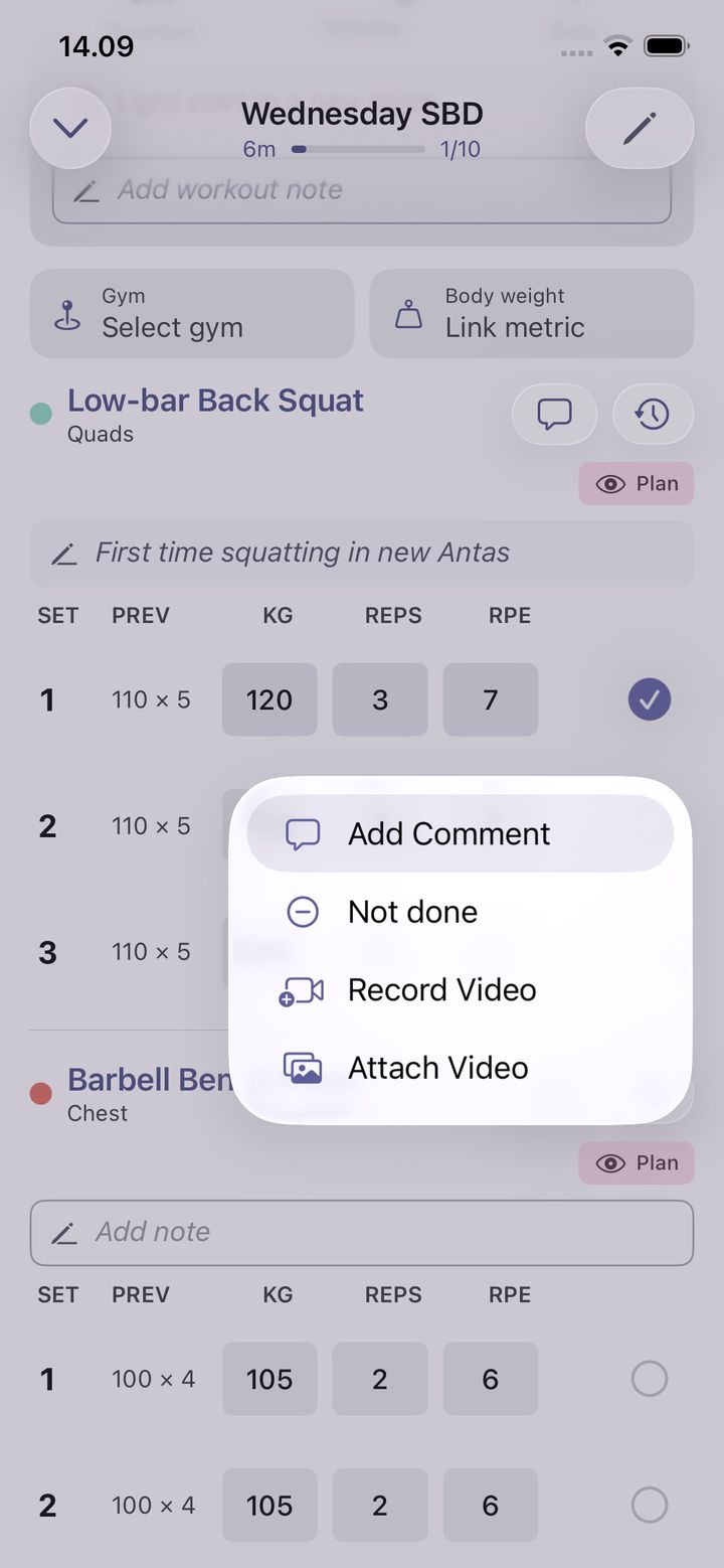 Log a set
